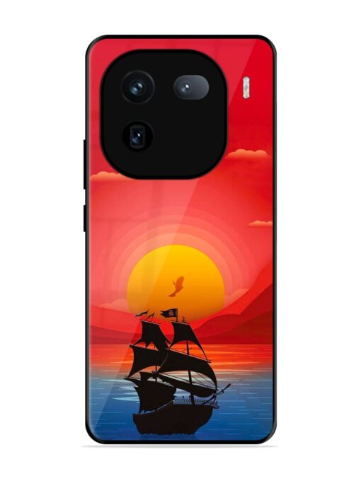 Sunset Sail Glossy Metal Phone Cover for Iqoo 12 (5G) Zapvi