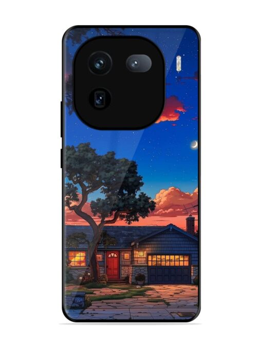 Serene Suburban Twilight Glossy Metal Phone Cover for Iqoo 12 (5G)