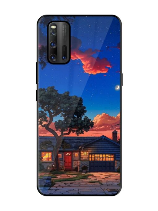 Serene Suburban Twilight Glossy Metal Phone Cover for Iqoo 3 Zapvi