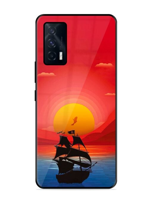 Sunset Sail Glossy Metal Phone Cover for Iqoo 7 (5G) Zapvi