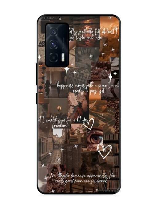 Melancholy Aesthetic Glossy Metal Phone Cover for Iqoo 7 (5G) Zapvi