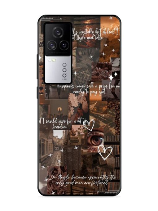 Melancholy Aesthetic Glossy Metal Phone Cover for Iqoo 7 Legend (5G) Zapvi