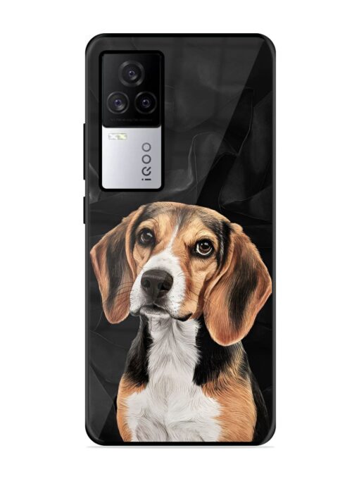 Beagle Portrait Glossy Metal Phone Cover for Iqoo 7 Legend (5G) Zapvi