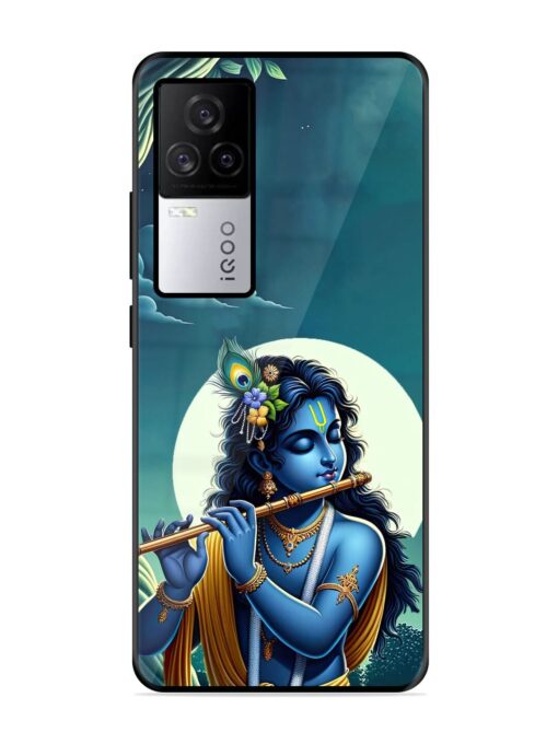 Krishna's Divine Flute Glossy Metal Phone Cover for Iqoo 7 Legend (5G) Zapvi