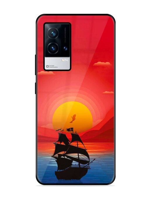 Sunset Sail Glossy Metal Phone Cover for Iqoo 8 Zapvi