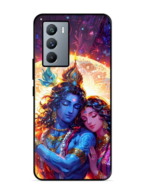 Radha Krishna Art Glossy Metal Phone Cover for Iqoo 9 Se (5G) Zapvi