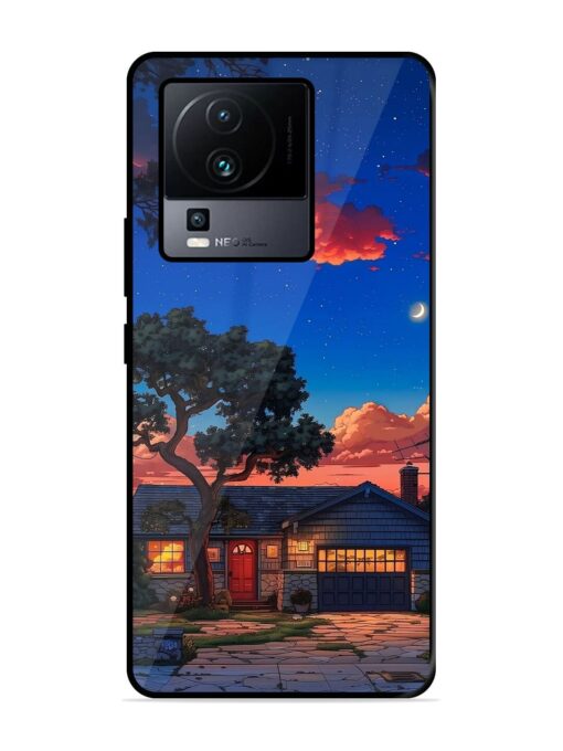 Serene Suburban Twilight Glossy Metal Phone Cover for Iqoo Neo 7 (5G) Zapvi