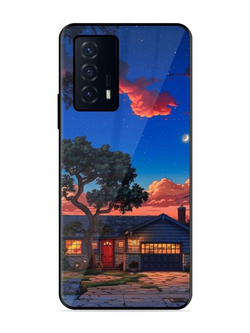 Serene Suburban Twilight Glossy Metal Phone Cover for Iqoo Z5 (5G)