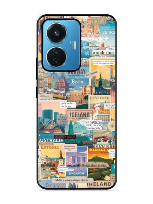 Travel Inspiration Collage Glossy Metal Phone Cover for Iqoo Z6 (44W) Zapvi