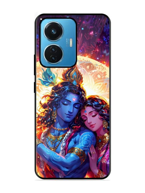 Radha Krishna Art Glossy Metal Phone Cover for Iqoo Z6 (44W) Zapvi