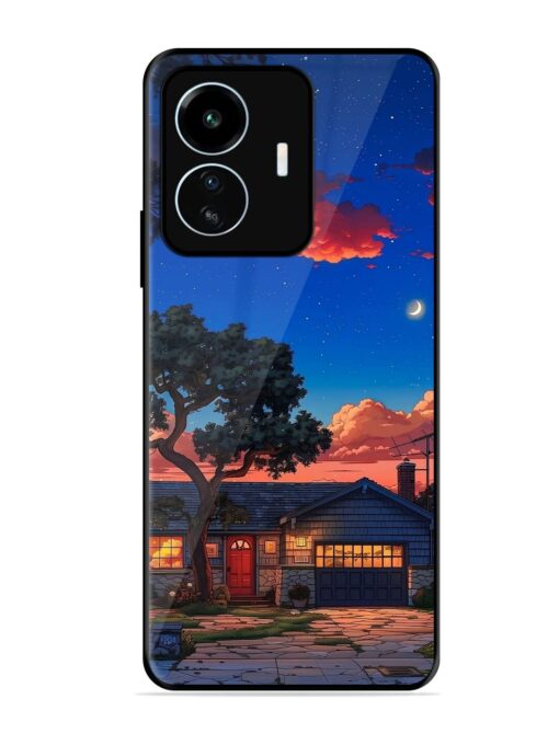 Serene Suburban Twilight Glossy Metal Phone Cover for Iqoo Z6 Lite