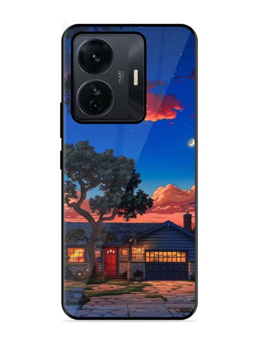 Serene Suburban Twilight Glossy Metal Phone Cover for Iqoo Z6 Pro Zapvi