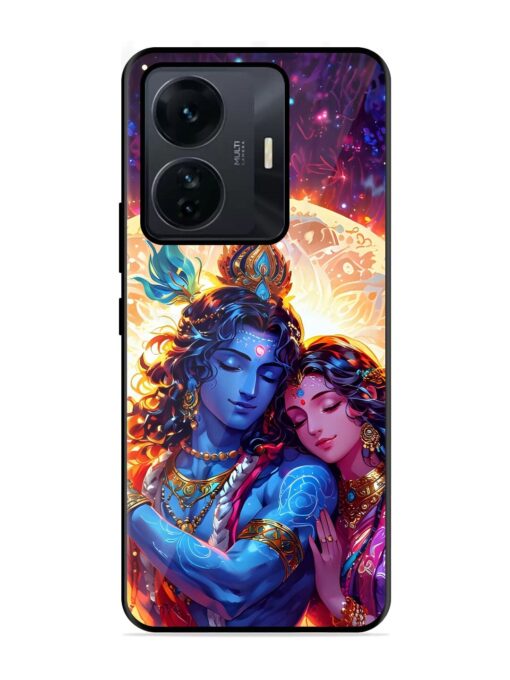 Radha Krishna Art Glossy Metal Phone Cover for Iqoo Z6 Pro Zapvi