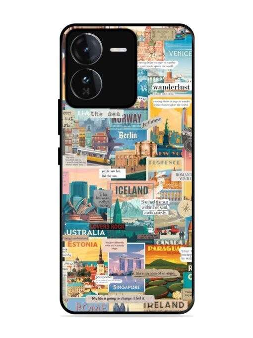 Travel Inspiration Collage Glossy Metal Phone Cover for Iqoo Z9 (5G)