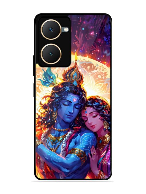 Radha Krishna Art Glossy Metal Phone Cover for Iqoo Z9 Lite (5G) Zapvi