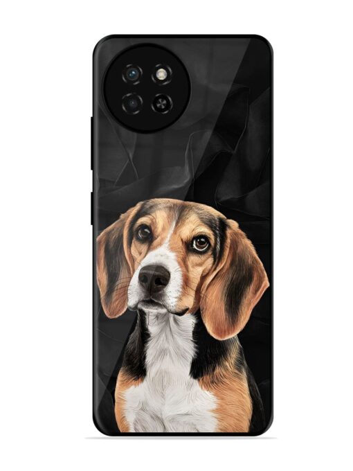 Beagle Portrait Glossy Metal Phone Cover for Itel S23 Zapvi