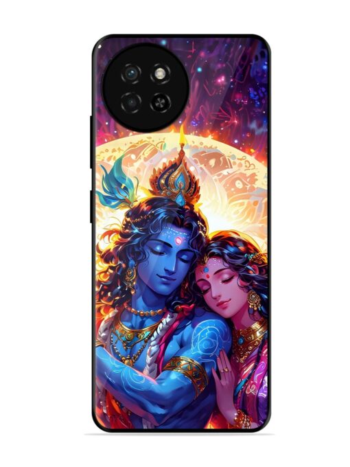 Radha Krishna Art Glossy Metal Phone Cover for Itel S23 Zapvi