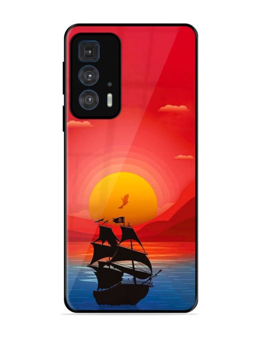 Sunset Sail Glossy Metal Phone Cover for Motorola Edge 20 Pro Zapvi