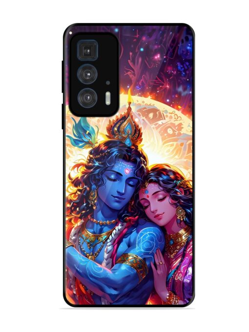 Radha Krishna Art Glossy Metal Phone Cover for Motorola Edge 20 Pro Zapvi