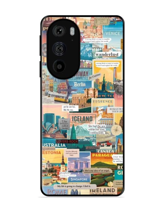 Travel Inspiration Collage Glossy Metal Phone Cover for Motorola Edge 30 Pro Zapvi