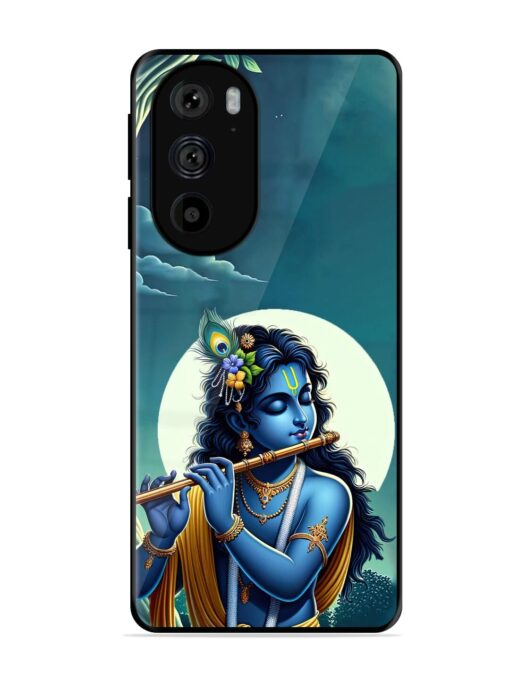 Krishna's Divine Flute Glossy Metal Phone Cover for Motorola Edge 30 Pro Zapvi