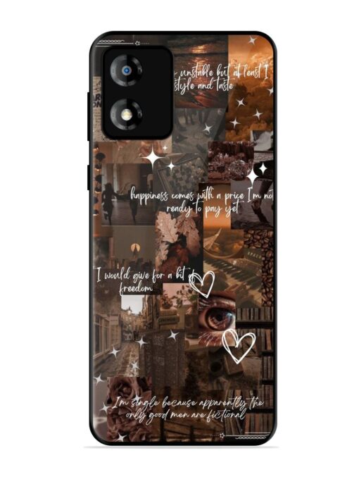 Melancholy Aesthetic Glossy Metal Phone Cover for Motorola Moto E13 Zapvi