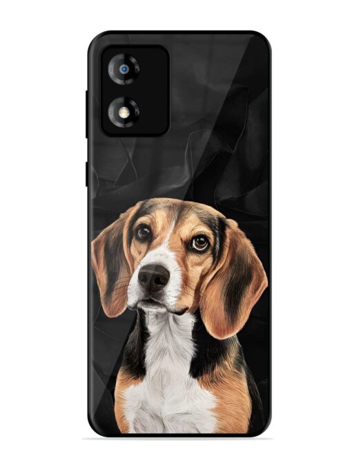 Beagle Portrait Glossy Metal Phone Cover for Motorola Moto E13 Zapvi