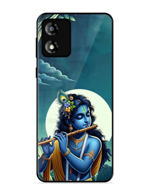 Krishna's Divine Flute Glossy Metal Phone Cover for Motorola Moto E13 Zapvi