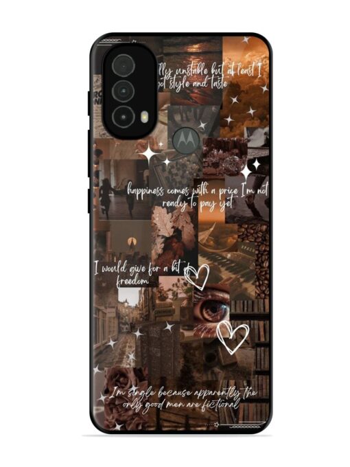 Melancholy Aesthetic Glossy Metal Phone Cover for Motorola Moto E40 Zapvi