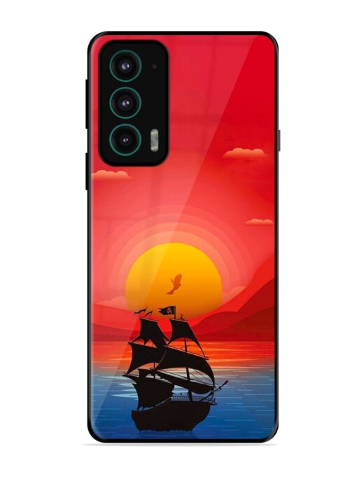 Sunset Sail Glossy Metal Phone Cover for Motorola Moto Edge 20 Zapvi