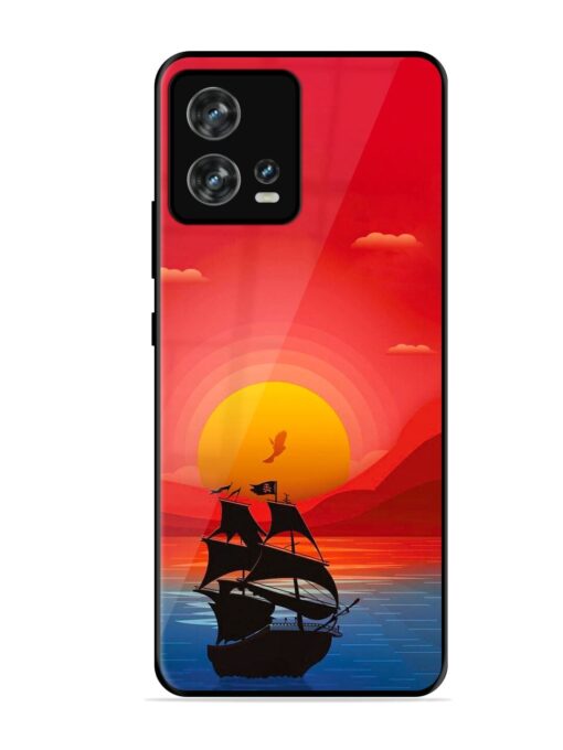 Sunset Sail Glossy Metal Phone Cover for Motorola Moto Edge 30 Fusion Zapvi