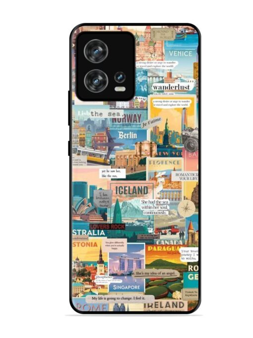 Travel Inspiration Collage Glossy Metal Phone Cover for Motorola Moto Edge 30 Fusion Zapvi