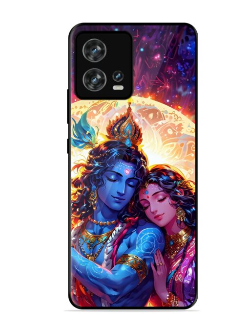 Radha Krishna Art Glossy Metal Phone Cover for Motorola Moto Edge 30 Fusion Zapvi