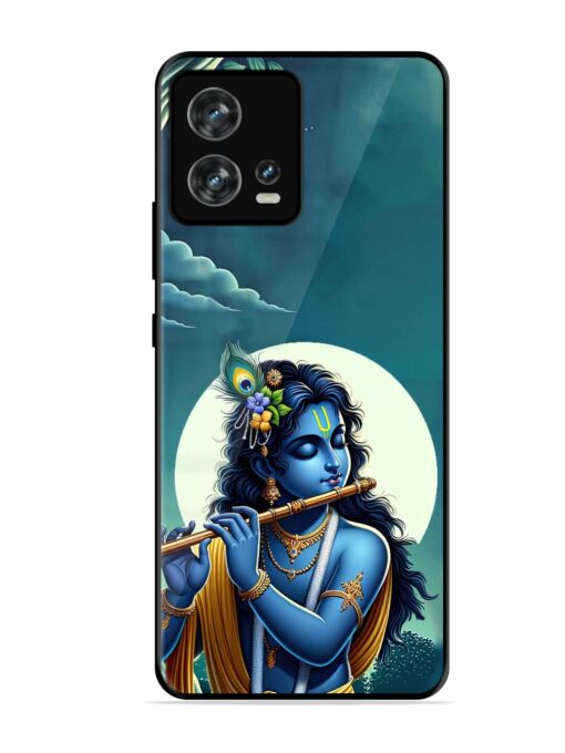 Krishna's Divine Flute Glossy Metal Phone Cover for Motorola Moto Edge 30 Fusion Zapvi