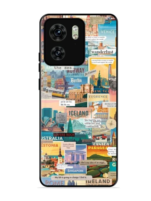 Travel Inspiration Collage Glossy Metal Phone Cover for Motorola Moto Edge 40 Zapvi