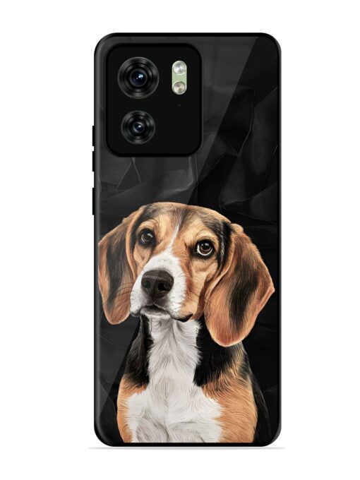 Beagle Portrait Glossy Metal Phone Cover for Motorola Moto Edge 40 Zapvi