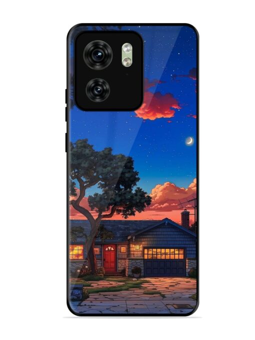 Serene Suburban Twilight Glossy Metal Phone Cover for Motorola Moto Edge 40 Zapvi