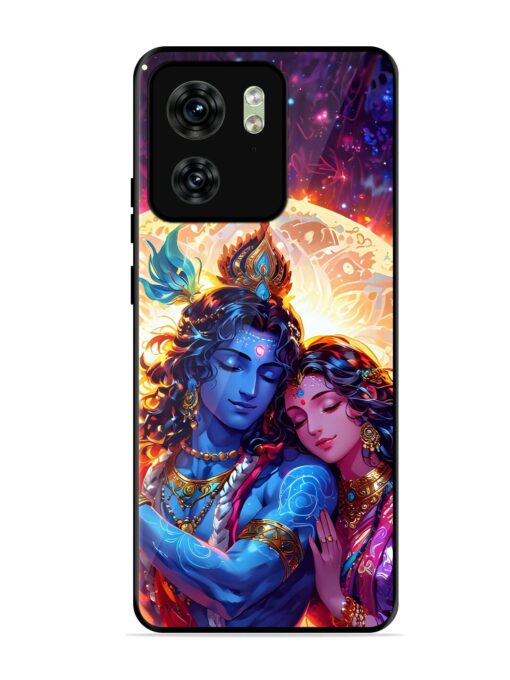 Radha Krishna Art Glossy Metal Phone Cover for Motorola Moto Edge 40