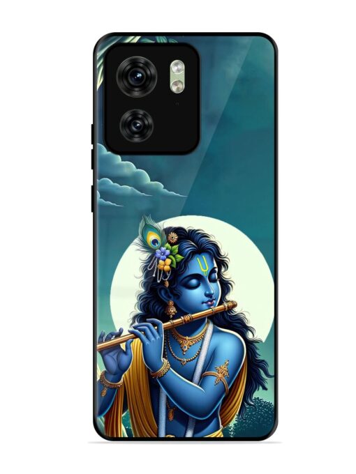 Krishna's Divine Flute Glossy Metal Phone Cover for Motorola Moto Edge 40 Zapvi