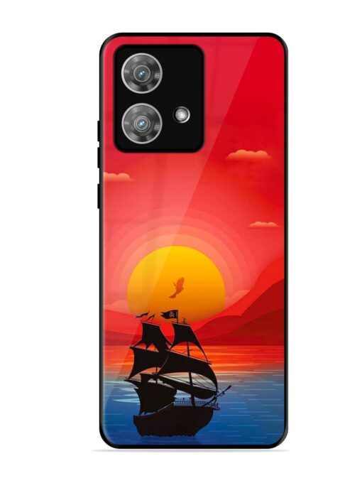 Sunset Sail Glossy Metal Phone Cover for Motorola Moto Edge 40 Neo Zapvi