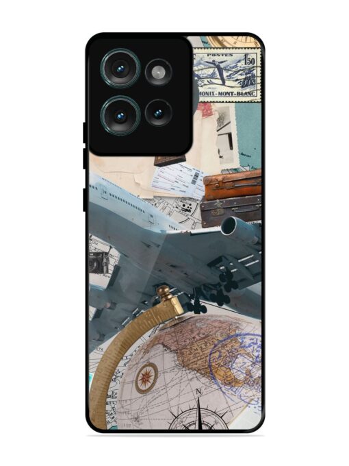 Adventure Awaits Glossy Metal Phone Cover for Motorola Moto Edge 50 (5G)