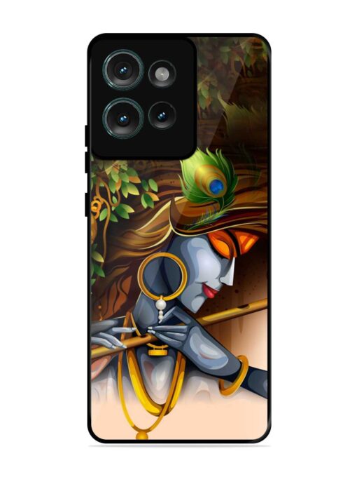 Krishna Glossy Metal Phone Cover for Motorola Moto Edge 50 (5G)