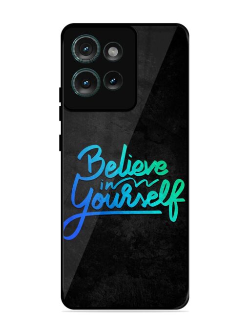 Believe In Yourself Glossy Metal Phone Cover for Motorola Moto Edge 50 (5G)