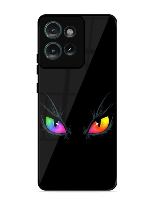 Cat Eyes Glossy Metal Phone Cover for Motorola Moto Edge 50 (5G)