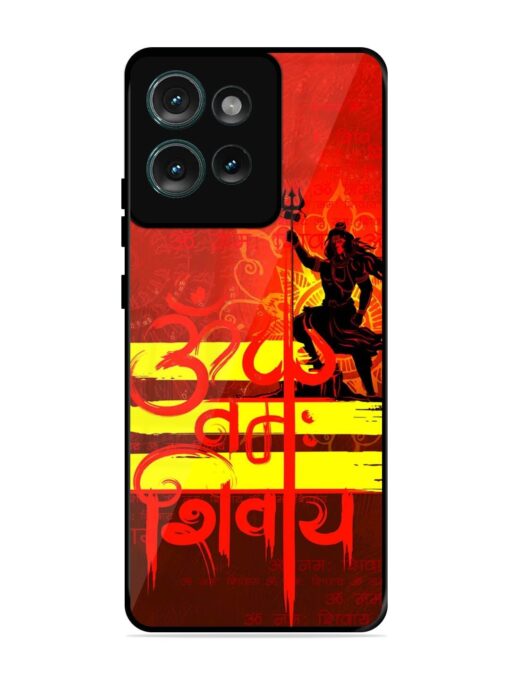 Illustration Lord Shiva Glossy Metal TPU Phone Cover for Motorola Moto Edge 50 (5G)