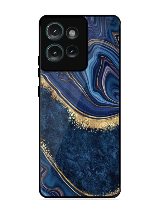 Abstract Background Blue Glossy Metal TPU Phone Cover for Motorola Moto Edge 50 (5G) Zapvi