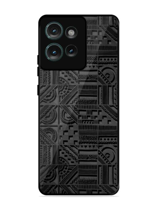 Seamless Pattern Glossy Metal Phone Cover for Motorola Moto Edge 50 (5G)