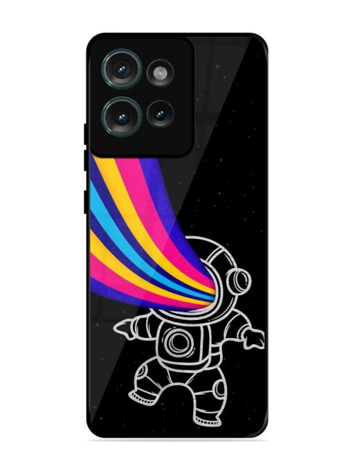 Astronaut Glossy Metal TPU Phone Cover for Motorola Moto Edge 50 (5G)