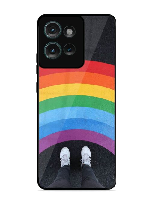 Legs Rainbow Glossy Metal TPU Phone Cover for Motorola Moto Edge 50 (5G)