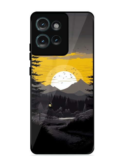 Sunset Vector Glossy Metal Phone Cover for Motorola Moto Edge 50 (5G)